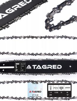 Kettensäge Motorsäge Schwert Führungsschiene mit 2x Sägekette 18" 45cm 0.325" 1.5mm 72 Glieder Set - Wuppertal