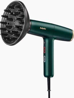BaByliss Haartrockner Air Power Pro D6555DE, 1600 W, Digitaler Motor, starker Luftstrom, schonendes Styling