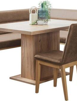 Home affaire Eckbankgruppe Beluna + Cross Essecke Sitzgruppe Eckbank Küchenbank BESTSELLER, (Set, 4-tlg., Eckbank, 2 Stühle und Tisch), Sitzgruppe Esszimmer Stühle Tisch und Bank bequem gepolstert