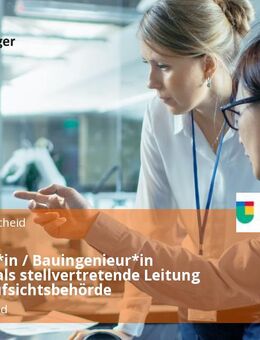 Architekt*in / Bauingenieur*in Hochbau als stellvertretende Leitung der Bauaufsichtsbehörde - Lüdenscheid