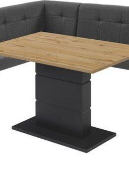 OTTO home Eckbankgruppe Geranie, Sitzgruppe, Eckbank links und rechts montierbar, (Set, 4-tlg., Gruppe bestehend aus Eckbank, Esstisch 120 cm, zwei Freischwinger), Eckbank wahlweise links und rechts montierbar