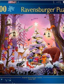 Ravensburger Puzzle Weihnachten im Wald, 2000 Puzzleteile, Made in Germany