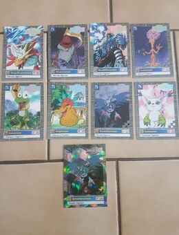 9 Digimon Karten. Eine "Holo" dabei. - Kassel Brasselsberg
