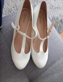 pumps, high heels, gr. 40, weiss, neu, hochzeit, riemchenschuhe, damen in 99091