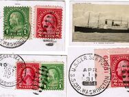 S.S. George Washington, die drei wertvollsten Postkarten der Welt T106, T106a, T106b. - Sinsheim