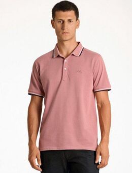 LINDBERGH Poloshirt mit Logo-Stickerei und abgesetzten Bündchen