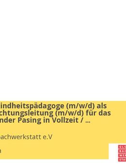 Erzieher / Kindheitspädagoge (m/w/d) als stellv. Einrichtungsleitung (m/w/d) für das Haus für Kinder Pasing in Vollzeit / Teilzeit - München