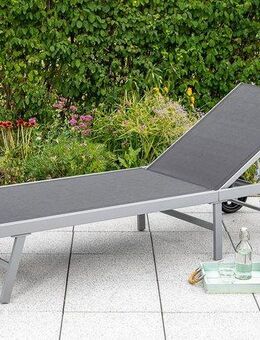 MERXX Gartenliege, Alu/Textil, verstellbar