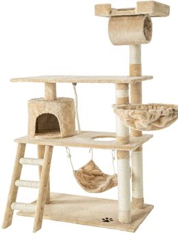 Kratzbaum Katzenkratzbaum Kletterbaum für Katzen Katzenbaum Sisal 141cm beige - Wuppertal