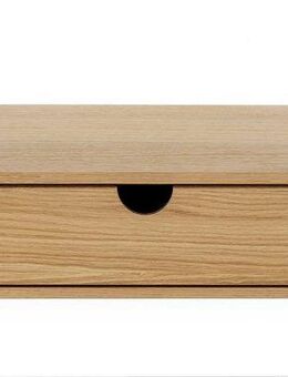 Woodman Nachttisch Farsta, Beistelltisch, Ablage mit Schublade, Holzfurnier aus Eiche, Breite 40 cm, Wandmontage, FSC®