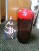 Europe Line Dekor in Rot und Hellbraun Scheurich 517-45 Etikett um 1965 Höhe 45 cm aus der Vitrine !!! in 75447