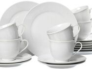 Ritzenhoff & Breker Kaffeeservice Bianco (18-tlg), 6 Personen, Porzellan, klassisch und schlicht, unifarben