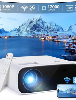 Beamer Full HD 1080P 12000 Lumen LED Heimkino Video Beamer WiFi - Berlin Neukölln