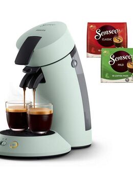Philips Senseo Kaffeepadmaschine Original Plus CSA210/20, mit zwei Kaffee-Einstellungen, aus 28% rec. Plastik, inkl. Gratis-Zugabe (Wert 5 € UVP)