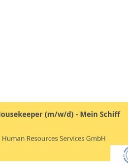 Executive Housekeeper (w/m/d) - Mein Schiff - Berlin Mitte