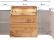 INOSIGN Sideboard URBAN III, Moderne Kommode mit 3 Schubladen und 4 Fächern, Breite 150 cm
