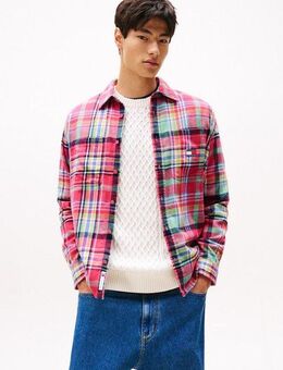 Tommy Jeans Hemdjacke TJM UTILITY FLANNEL OVERSHIRT Oversized Fit, Baumwolle
