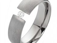 Damenring Titanring DT006 mit Zirkonia - Gravur - Aholming