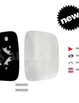 SPIEGELGLAS RECHTS VW T5 ELEK BEHEIZT KONV 7H1857522R 7H1857522S - Dortmund Wickede