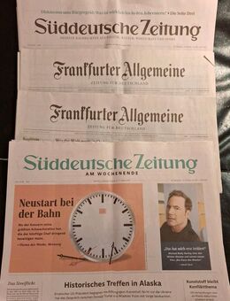 4 St. 2 Frankfurter Allgemeine 1 Süddeutsche Zeitung 1 Süddeutsche am Wochenende - Essen