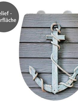 WENKO WC-Sitz Rope mit Relief (1-St), Thermoplast
