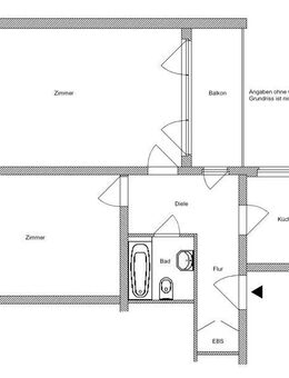Sanierte 2 Zimmerwohnung mit Balkon - Frankfurt (Main)
