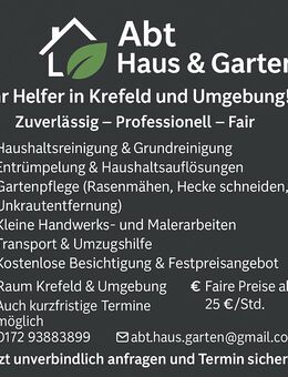 Abt Haus & Garten – Zuverlässige Hilfe rund ums Haus - Krefeld