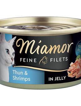 Sparpaket Miamor Feine Filets 24 x 100 g - Thunfisch & Shrimps