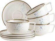 MÄSER Tasse Kaffeetassen-Set Pinta, aus Porzellan, Porzellan, 8er Set, bestehend aus 4 Tassen und 4 Untertassen