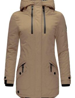 Navahoo Wintermantel Avrille II sportlicher Damen Winter Kurzmantel mit großer Kapuze