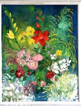 TopGemälde ALENA DOSTALOVA (1932 CSSR), Wiesenblumen in Vase um 1960!! - Berlin