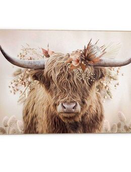 Reinders! Wandbild Highlander in Blumen