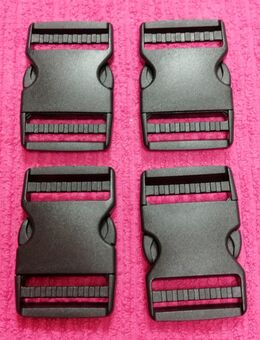 4Stück Taschenverschluss,Rucksack-Schnalle 40 mm schwarz - Kerken