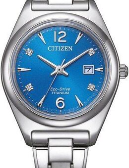 Citizen Solaruhr EW2601-81L, Armbanduhr, Damenuhr, Titan, Datum, Saphirglas