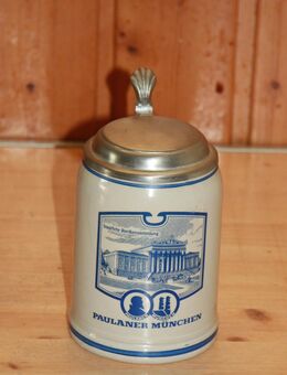 Paulaner München Staatliche Antikersammlung mit Deckel Steinzeug Steingut Keramik 0,5L neuwertig - Borken