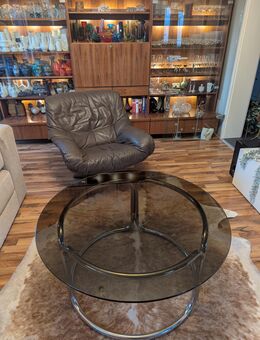 Couchtisch Chrom Rauchglas 60er 70er - Ginsheim-Gustavsburg
