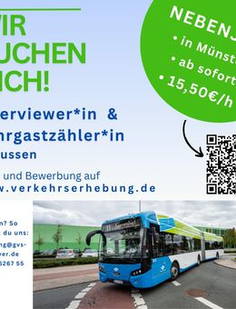 Flexibler Nebenjob als Interviewer*in & Fahrgastzähler*in - Münster