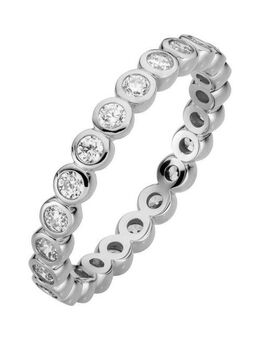Orolino Fingerring 333/- Weißgold glanz synth. Zirkonia