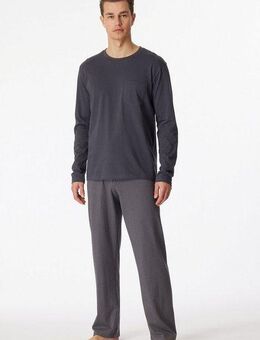 Schiesser Pyjama "Ebony" (2 tlg) mit rundem Halsausschnitt
