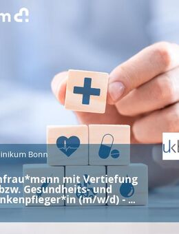 Pflegefachfrau*mann mit Vertiefung Pädiatrie bzw. Gesundheits- und Kinderkrankenpfleger*in (m/w/d) - neonatologische Intensivpflegestation (Neo A) - Bonn