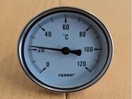 Thermometer Ø 63 mm mit Tauchhülse 1/2 " 0 - 120 ° C - Leopoldshöhe