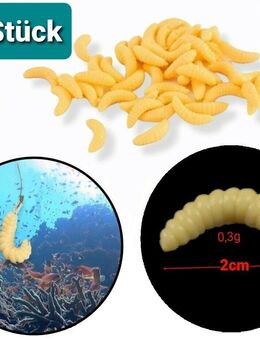 50 Stück Maden Angelköder 2cm weiche Künstliche Köder Wobbler Kunstköder Angeln  7,90 €* - Villingen-Schwenningen