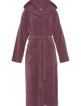 Vivance Dreams Bademantel, Langform, Baumwoll-Mix, Kapuze, Gürtel