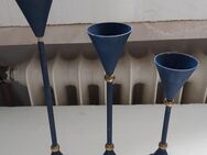 Metall-Kerzen-Ständer 3er-Set komplett im Farbton blau/gold - Simbach (Inn) Zentrum