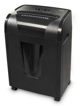 Hama Aktenvernichter Aktenvernichter für Chipkarten, Magnetstreifen, Papier, Plastikkarten, 20 Liter, mit Rollen, Partikelschnitt 10 Blatt, Micro-Cut-Schnitt, P5