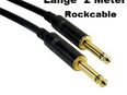 Rockcable The Best of Sounds Good NRA-070-0030-020 2 Meter Länge 2 Meter Asymmetrische Instrumenten-Kabel 2 x Plug vergoldeten Kontakten in 8600