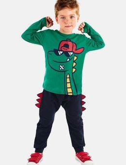 Denokids Hausanzug Dinosaur Spikes (2 tlg) für Dinosaurier-Liebhaber