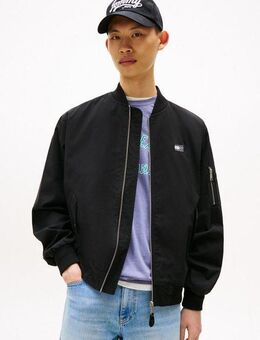 Tommy Jeans Bomberjacke TJM COTTON BOMBER JACKET Fliegerjacke, Freizeitjacke Übergangsjacke Stehkragen Lightweight