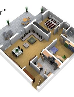 Penthouse-Wohnung in Bestlage: 35 m² Südwest-Terrasse & Kamin - Villingen-Schwenningen