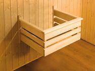 weka Sauna Elementsauna KAARINA 1, BxTxH: 154 x 194 x 199 cm, 68 mm, platzsparende Nischensauna, moderne Ganzglastür